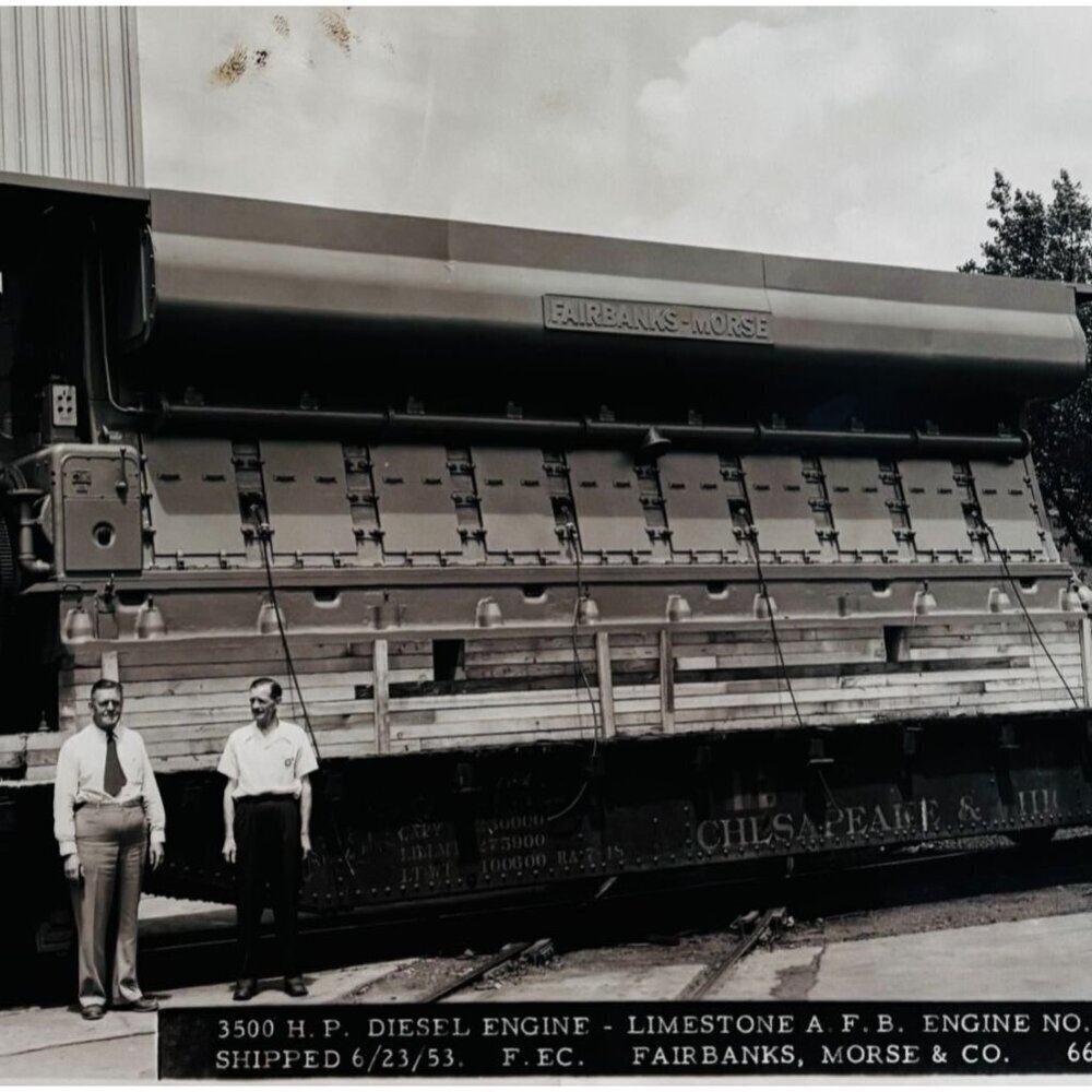 1953 Fairbanks Morse Diesel Engine Railroad Real Photo Chesapeake Train F11